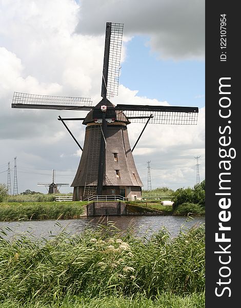 Windmill, Mill, Building, Sky