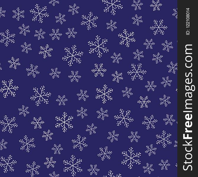 Blue, Pattern, Snowflake, Design