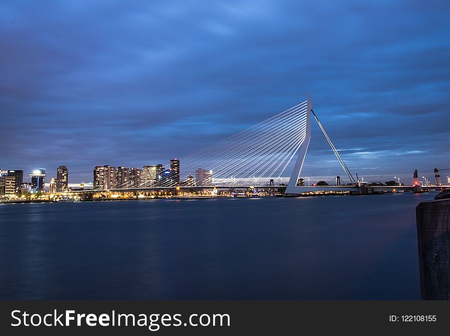 Bridge, Sky, Cityscape, Cable Stayed Bridge