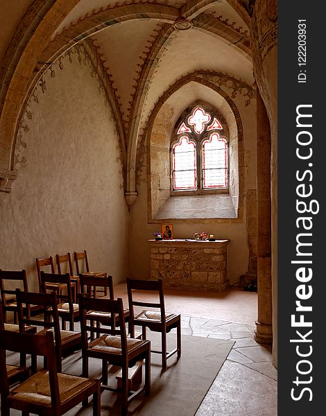 Chapel, Arch, Place Of Worship, Interior Design