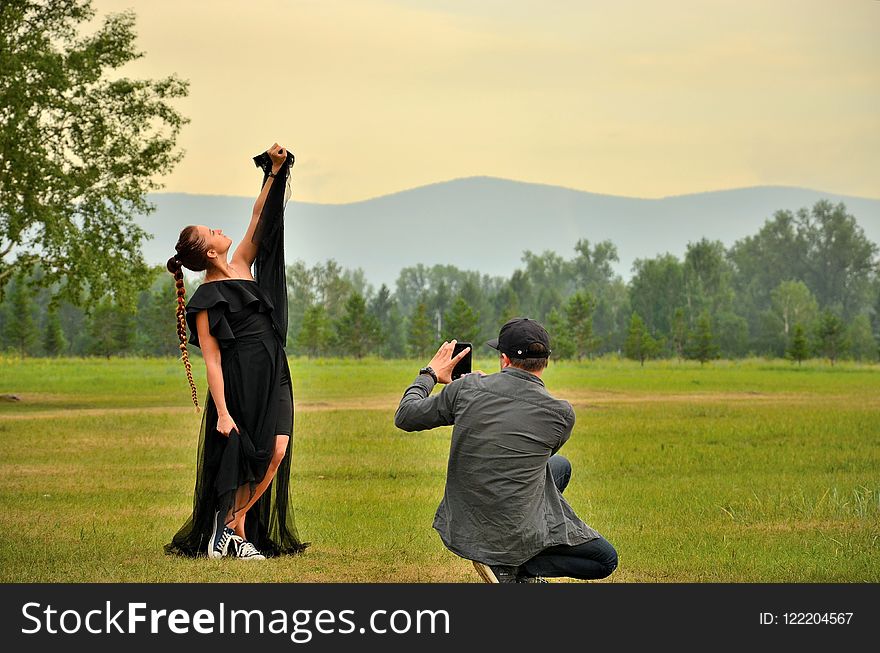 Photograph, Man, Grass, Male