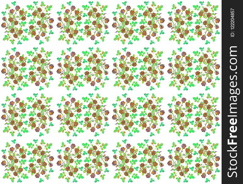 Green, Pattern, Flora, Design