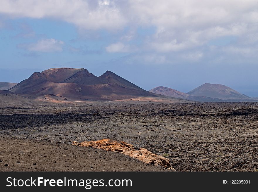 Highland, Volcanic Landform, Shield Volcano, Sky