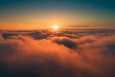 Orange Clouds In The Morning Royalty Free Stock Photo