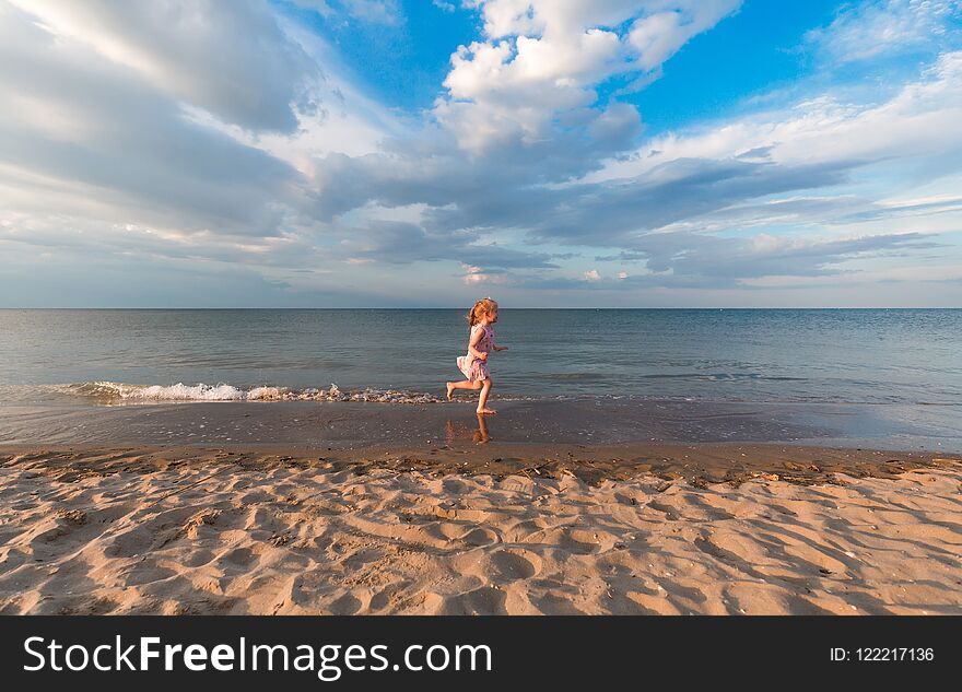 Child on seashore