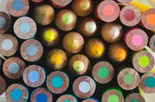 Free Colorful Mosaic With Wooden Pencils. Royalty Free Stock Image - 122267186