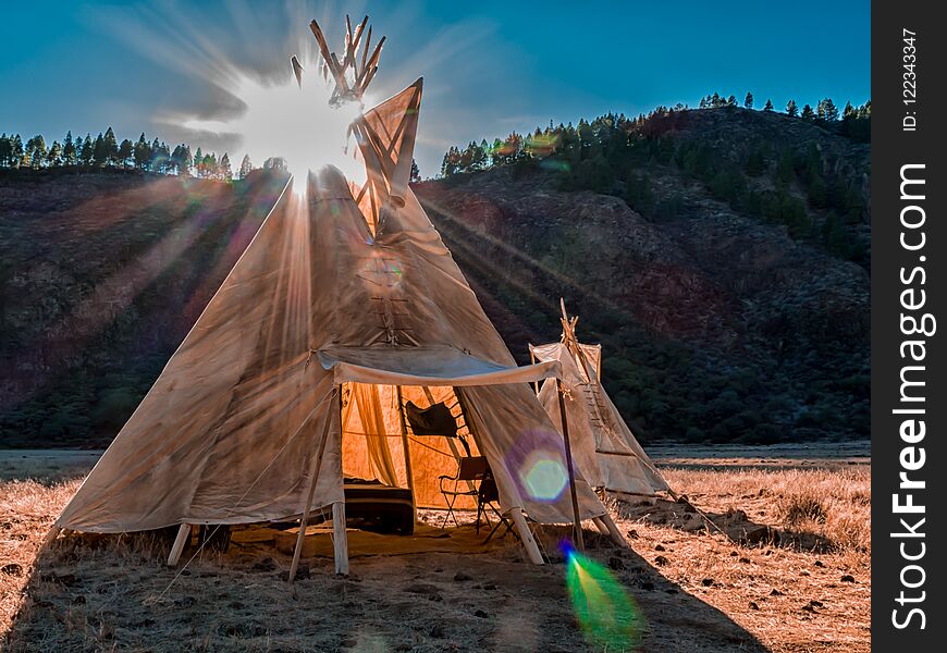 American Native Tent Camp Teepees