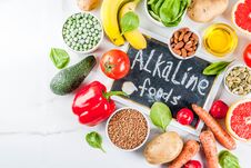 Alkaline Diet Ingredients Royalty Free Stock Photo