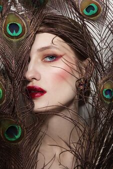 Glamorous Portrait Of Young Beautiful Woman Royalty Free Stock Image Glamorous Portrait Of Young Beautiful Woman Royalty Free Stock Image