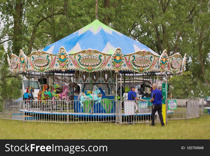 Amusement Ride, Amusement Park, Carousel, Fair