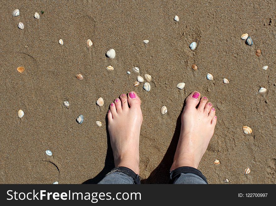 Foot, Toe, Leg, Sand