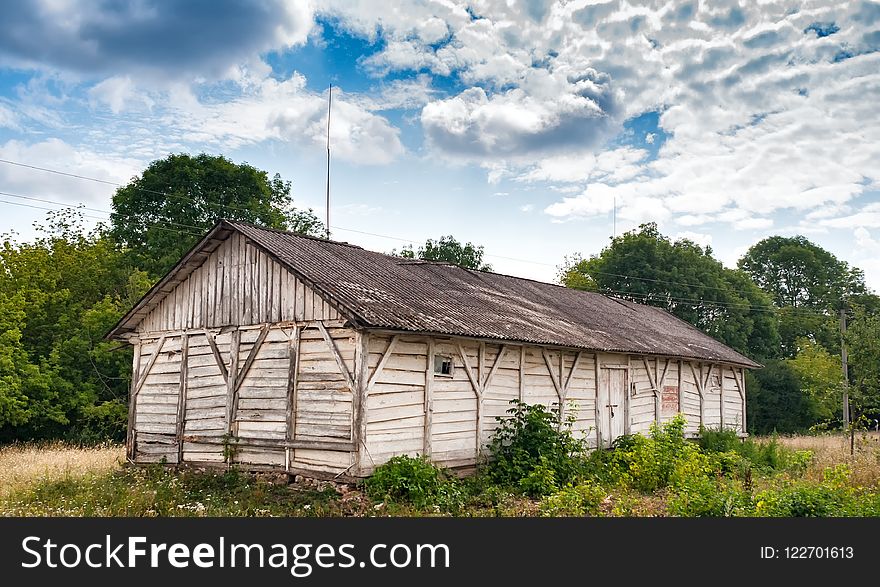 Sky, Property, Shack, House