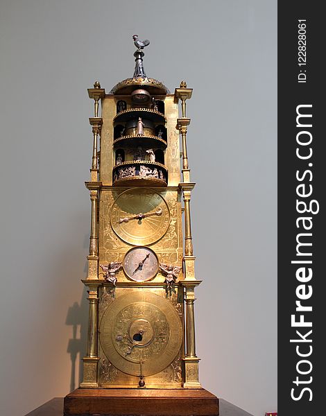 Clock, Brass, Metal, Bell