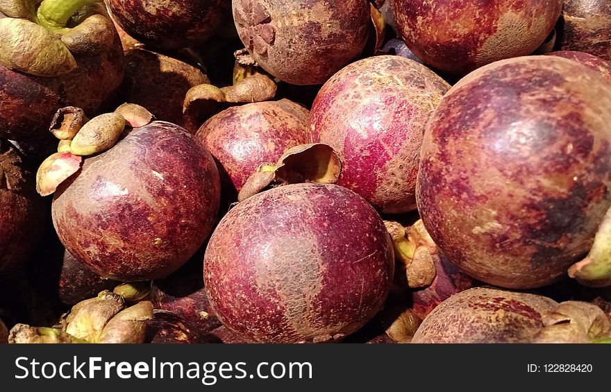 Local Food, Fruit, Purple Mangosteen, Produce