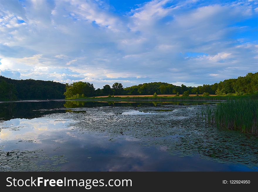 Reflection, Water, Sky, Nature