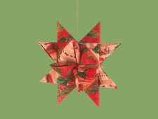 Moravian Star Christmas Tree Ornament Stock Photo