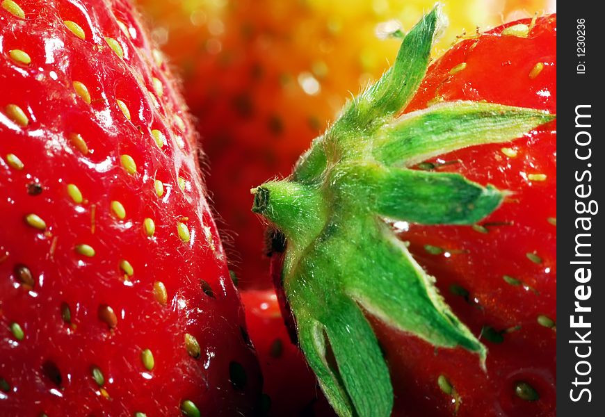 Strawberries with shallow DoF (close up)