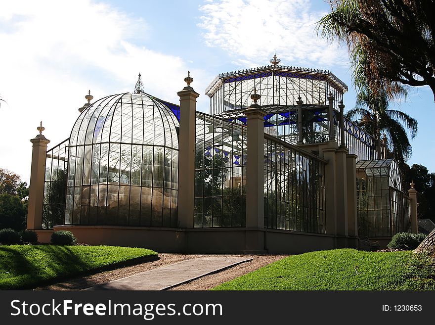 Beautiful old style green house. Beautiful old style green house