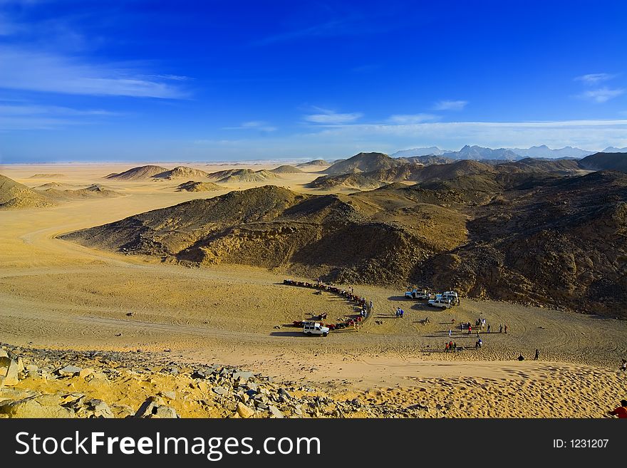 Desert, waves, golden sand and sky. Desert, waves, golden sand and sky.