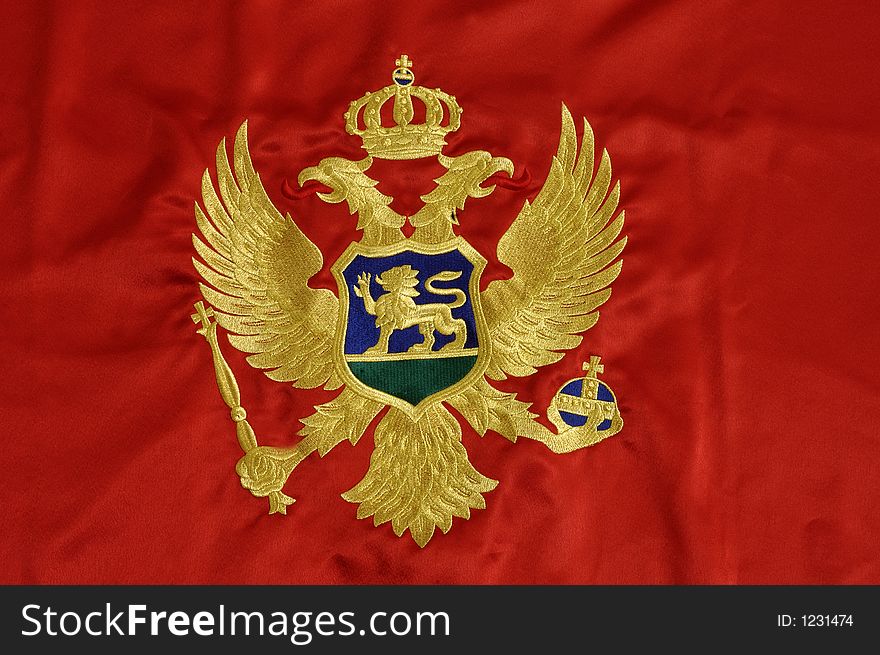 Montenegrian flag the new one. Montenegrian flag the new one