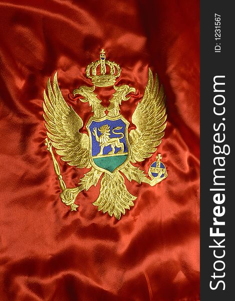 Montenegrian flag the new one. Montenegrian flag the new one