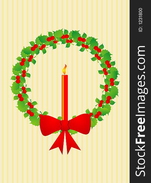 Fresh christmas decoration vector illustration