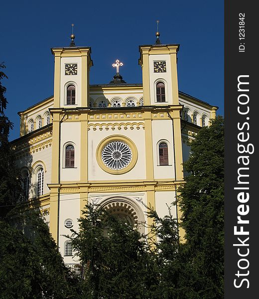 An yellow church in the Marian Bath - Czech Republic