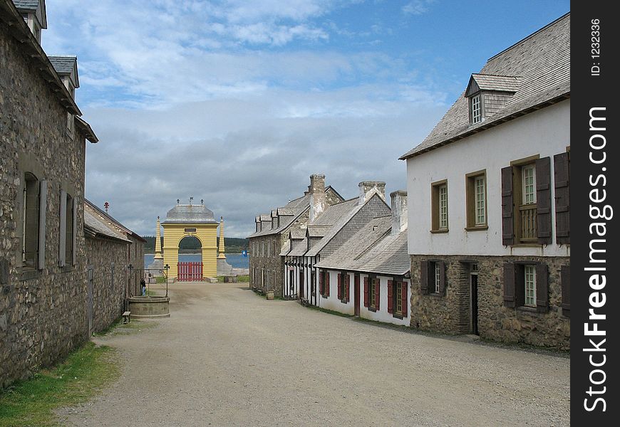 Main street in the fortress of Louisbourg