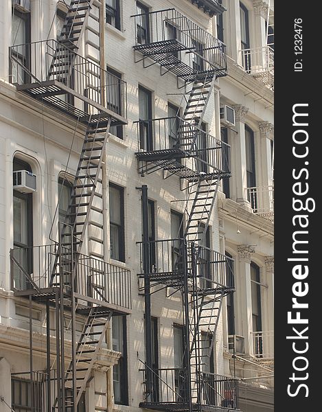 Fire Escape on building in New York