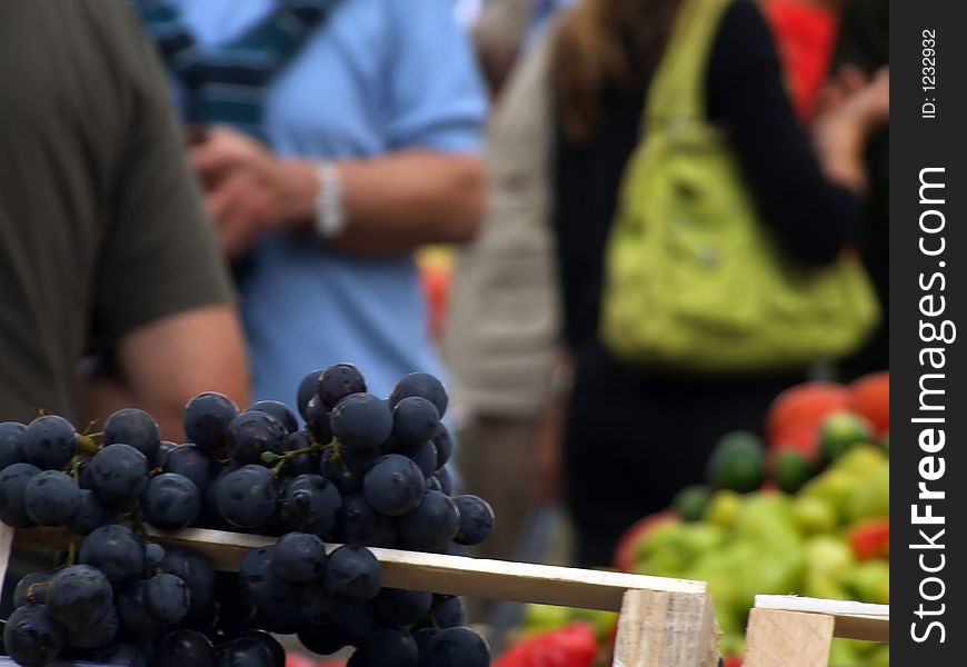 Fresh food on market close up