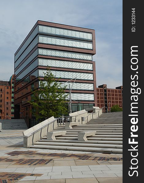 Modern building in Hamburg harbor