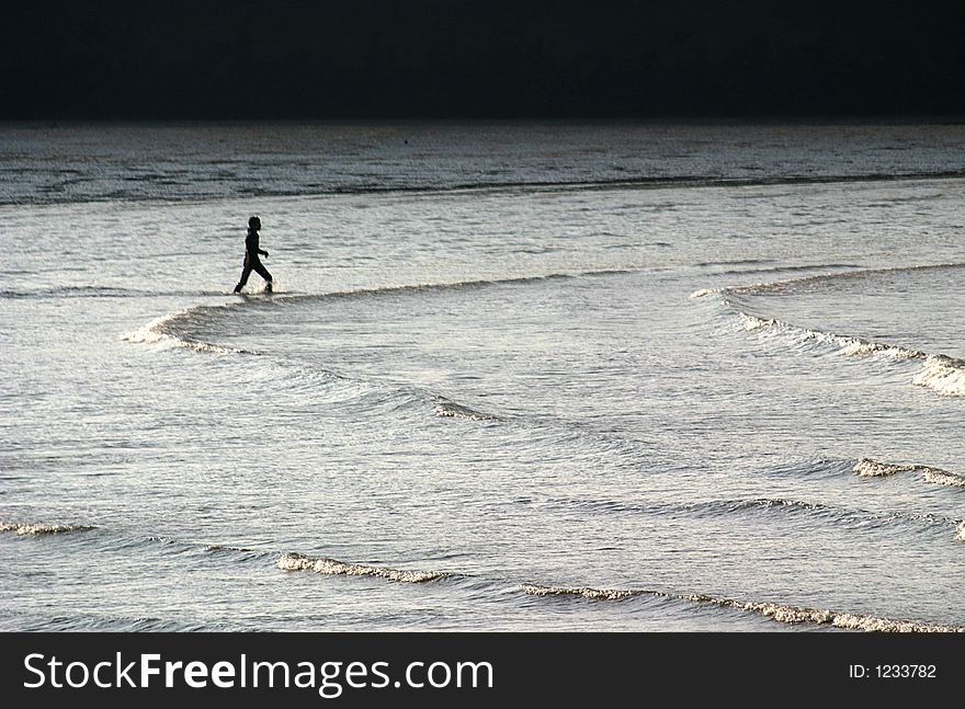 Bather In The Sea