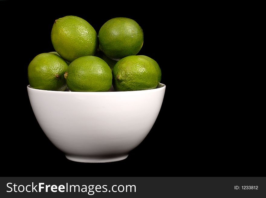 Limes In White Bowl
