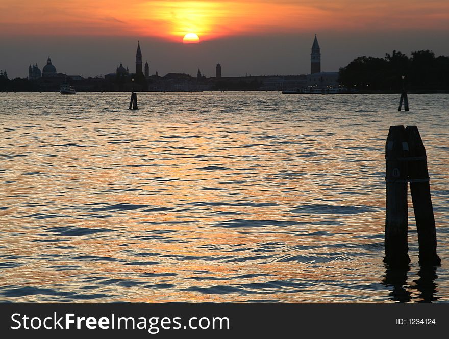 Venice Sunset Panorama