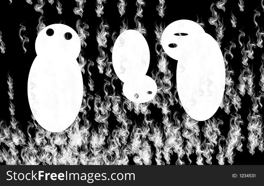 Ghosts background for Halloween season. Ghosts background for Halloween season