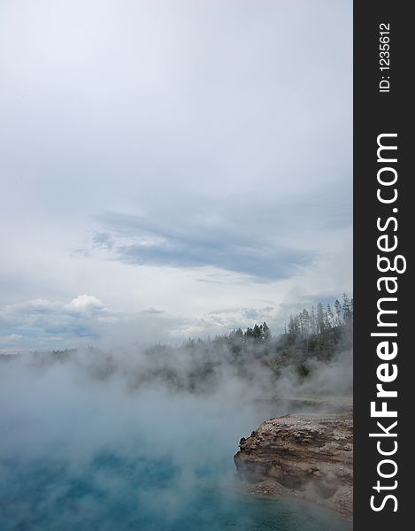 Geyser in Yellowstone National Park. Geyser in Yellowstone National Park