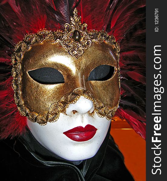 Mask used for carnival celebrations in Italy. Mask used for carnival celebrations in Italy