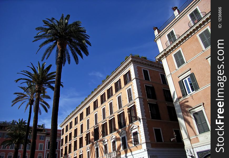 Afternoon in Rome (Italy) near Piazza D'Espagna