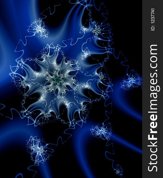 Abstract fractal image resembling an alien flora form. Abstract fractal image resembling an alien flora form