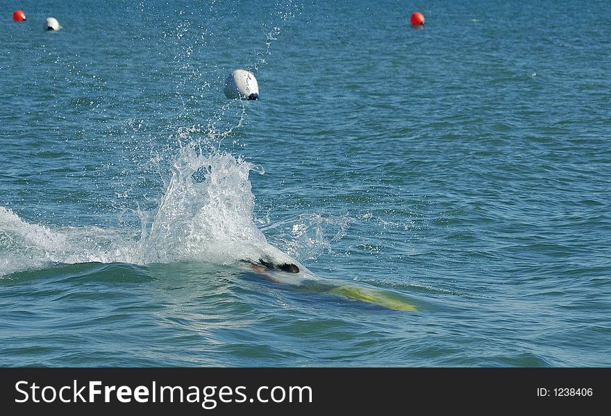 Freestyle jetski underwater, italian race