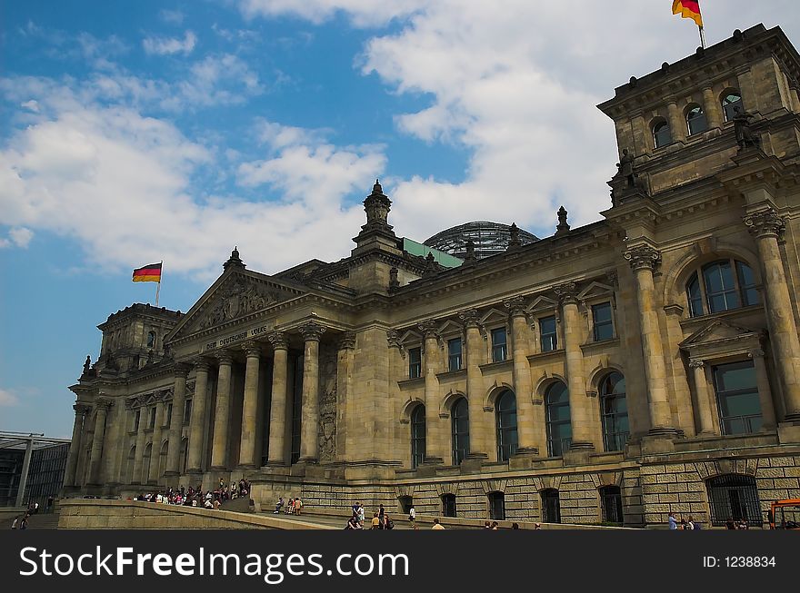 Reichstag building in Berlin, home of the German Bundestag.