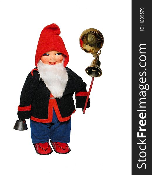 Santa Clause figurine-isolated over white