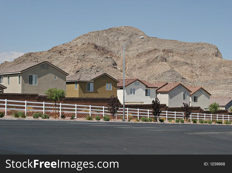 Neighborhood view in Southwest USA. Neighborhood view in Southwest USA