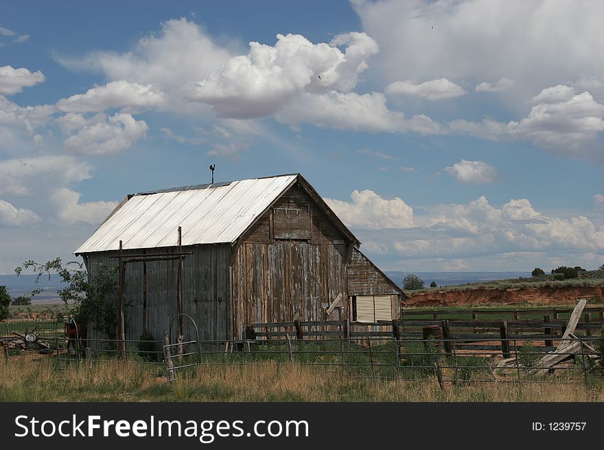 An old barn in wild west. An old barn in wild west