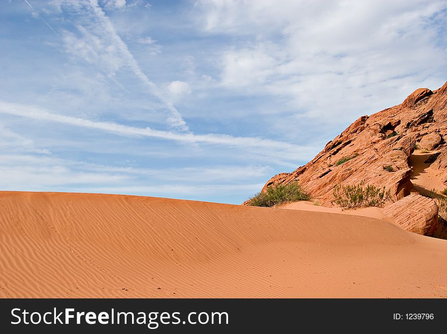 Sand dune in Nevada desert