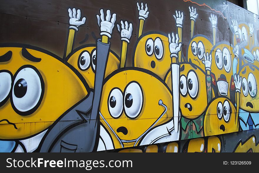 Yellow, Art, Graffiti, Street Art