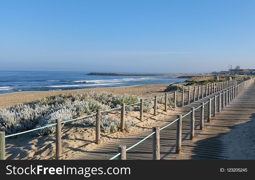 Sea, Coast, Shore, Boardwalk