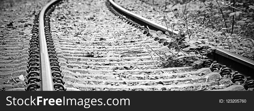 Track, Black And White, Monochrome Photography, Photography