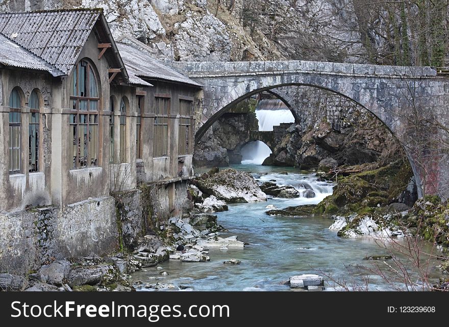 Arch Bridge, Bridge, Water, Watercourse