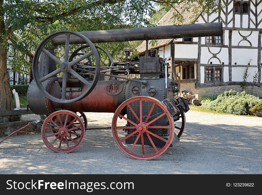 Motor Vehicle, Cannon, Wagon, Steam Engine